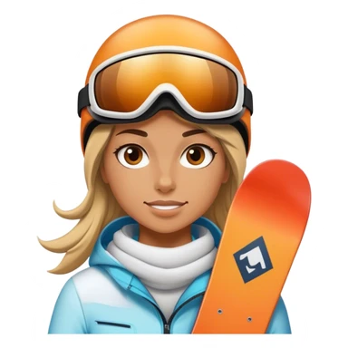 Female snowboarder  sticker