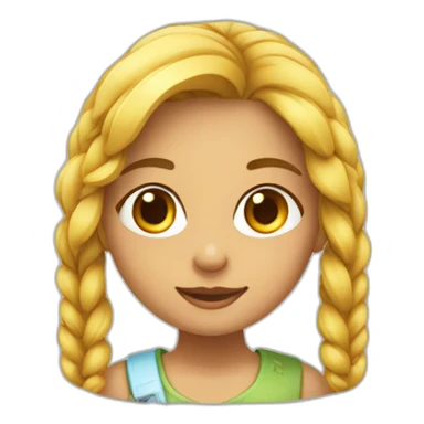 menina com cara de palhaço sticker