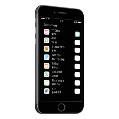 Minimalistic flat vector icon, iOS style, thin black contour on white background. Smartphone with code brackets <> on screen. Clean, no text, no shadows.
 sticker