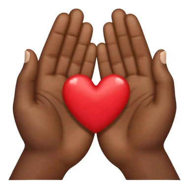 une main blanche et une main marron qui forme un coeur comme ça 🫶🏾 sticker