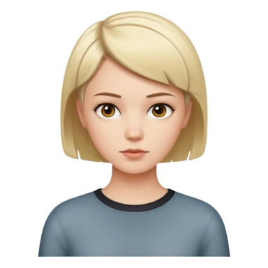 White girl with short hair cut like a boy sticker