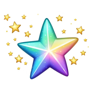 Glitter shooting star  sticker