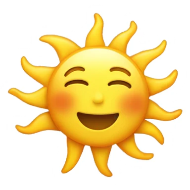 Sun that smiles  in a very cute way sticker