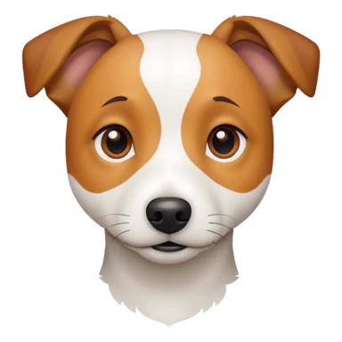 a white jack russell cross sticker