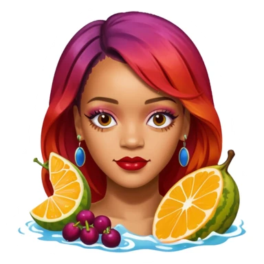 rihanna diamond aber statt mit diamond mit einer brine der frucht sticker