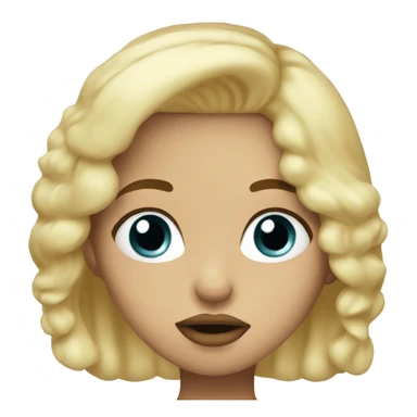 blonde girl blowing kiss sticker