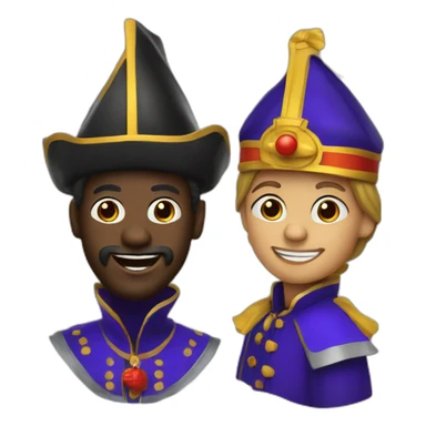 zwarte piet and sinterklaas sticker