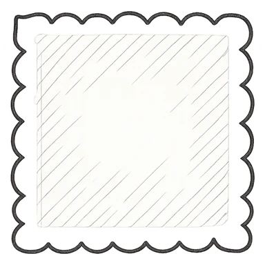 pastel yellow hand-drawn torn paper border with scalloped edge, soft watercolor shading, transparent background, no face, no hands, no legs, no characters sticker