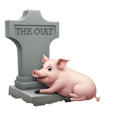 Pig on a grave sticker
