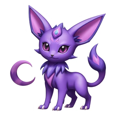 Shiny Dark Cute Edgy Cool Espeon-Haunter-Nidorino-Liepard-fusion-hybrid full body  sticker