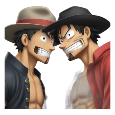 Luffy vs akainu sticker