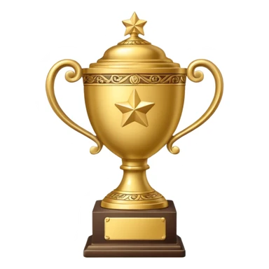 winter holiday theme trophy sticker