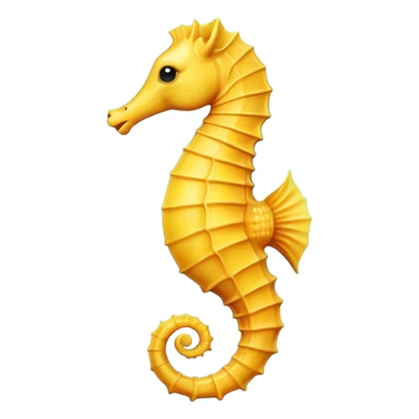 Yellow seahorse emoji sticker
