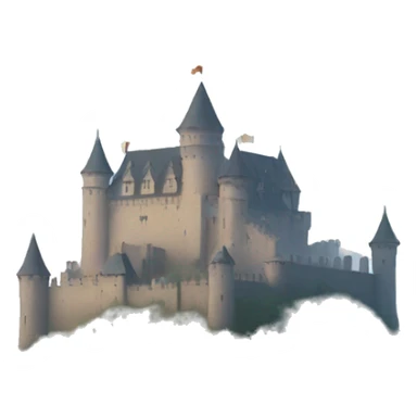 A castle obscured by fog  sticker