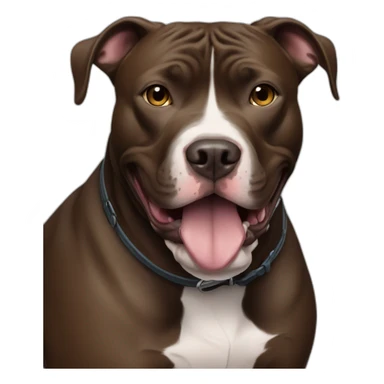 Black friendly pitbull sticker