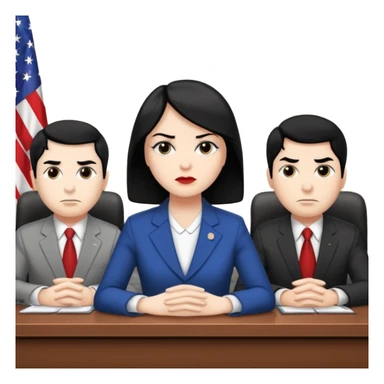 congressional meeting of people with black hair and white skin sticker