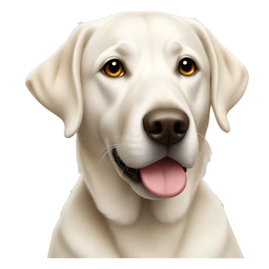 A white golden lab  sticker
