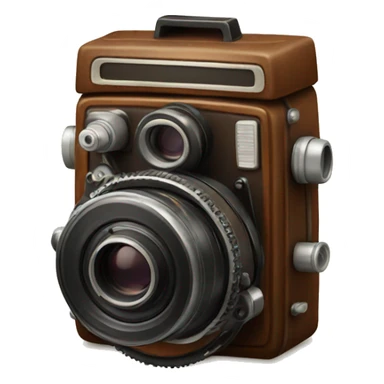 Brown vintage camera sticker