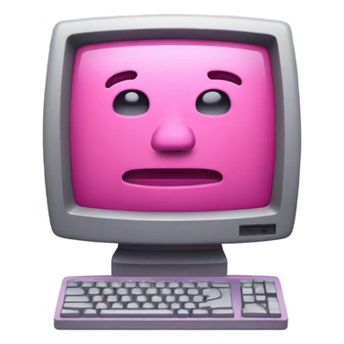 all intensive pink color macintosh computer sticker