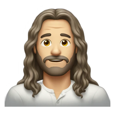 A man with long hair who is drunk sticker