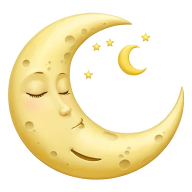 sleeping moon sticker