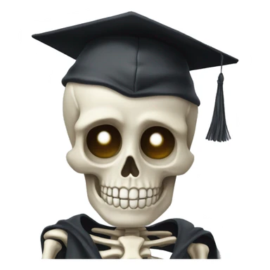 Skeleton man,grad the person with both hands sticker