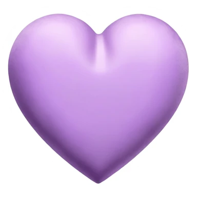 Light purple velvet 3d heart sticker