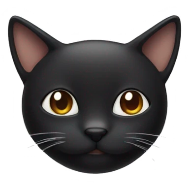 Black cat with white mouchtache sticker