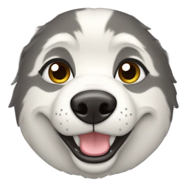 husky white girl sticker