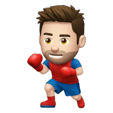 Messi haciendo boxeo sticker