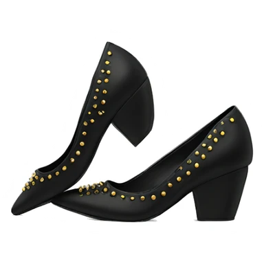 Black sting rivet Pumps  sticker