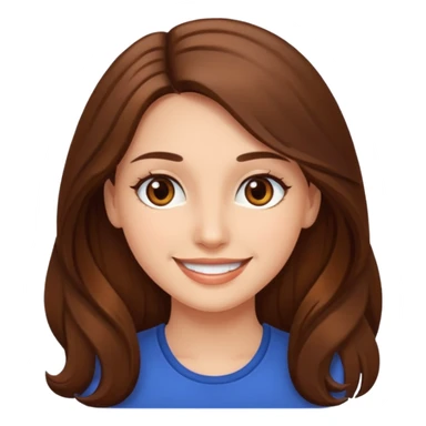 woman Brown eyes and pretty smile on her face. sticker