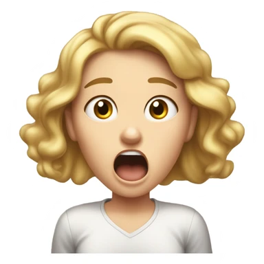 White female mind blown sticker