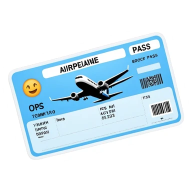 airplane boarding pass sticker