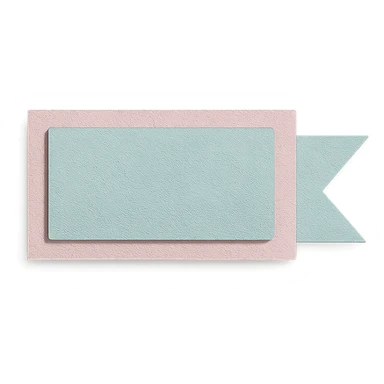 soft pastel cute tiny flag banner for planners with a pink border sticker