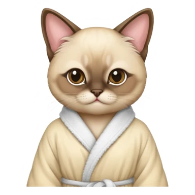 siamese cat with bathrope sticker
