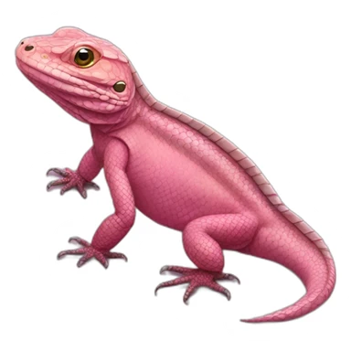 fat pink tegu lizard sticker