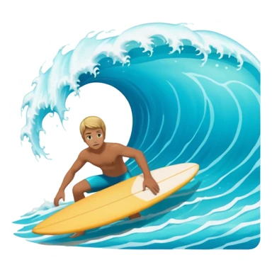 glitter surfer purple surf in wave ocean cian sticker