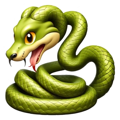Snake eating a dog sticker