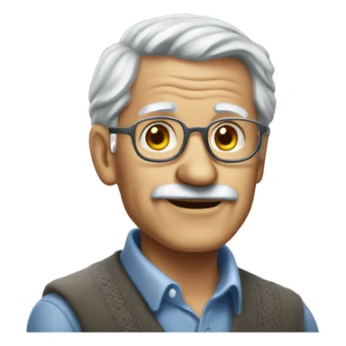 Grey haired old man named uncle Joe sticker