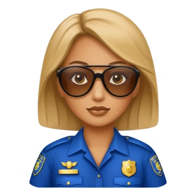 woman police wearing sun glasses sticker