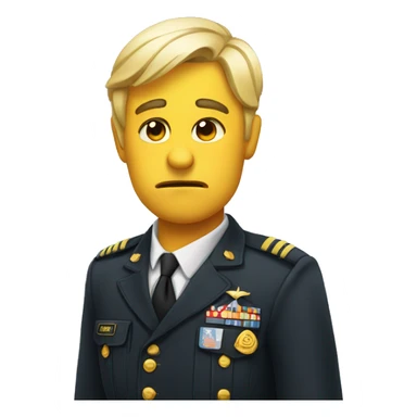 Saluting disappointed emoji sticker