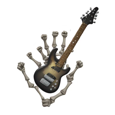 Skeleton hand in rocking out  formation  sticker