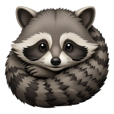 Sleeping raccoon sticker