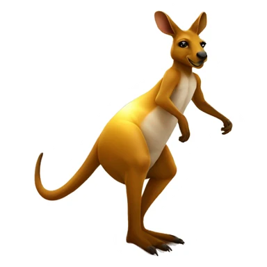 a kangaroo fighting the sun sticker