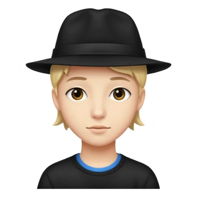 Teenager with black hat  sticker