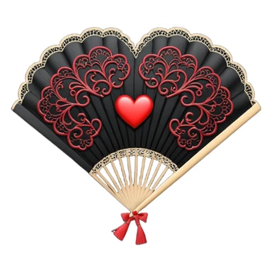 goth heart with a dark lace fan sticker