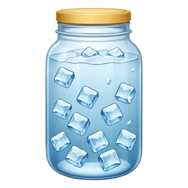 SLIM ICE JAR WITHOUT LID ON WITH LOTS OF ICE sticker