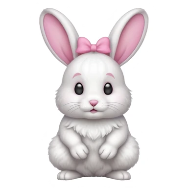 squatting rabbit sticker