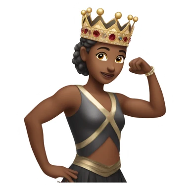 Dancer with queen crown sticker